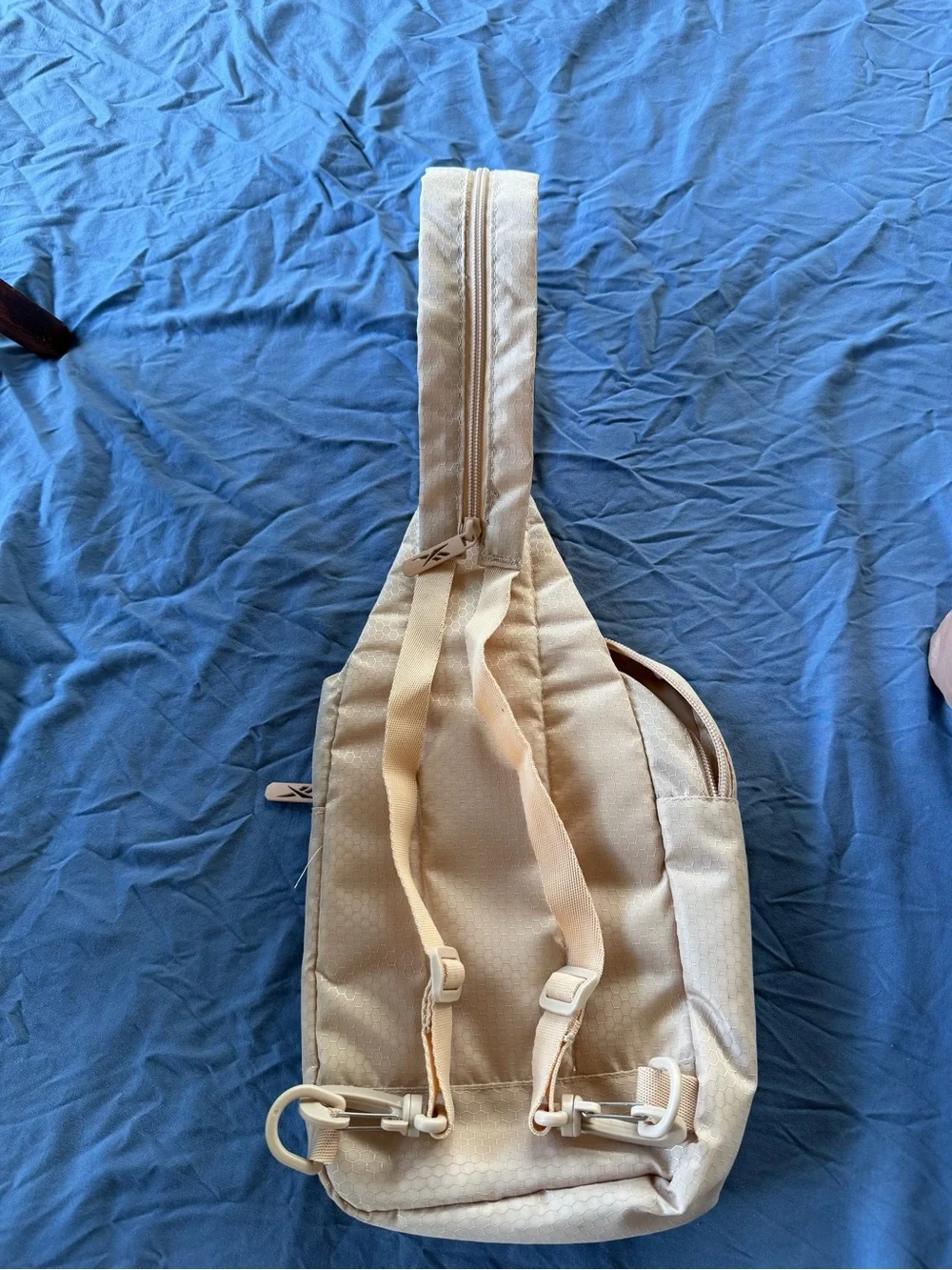 Reebok Beige Sling Crossbody Bag-Converts to backpack